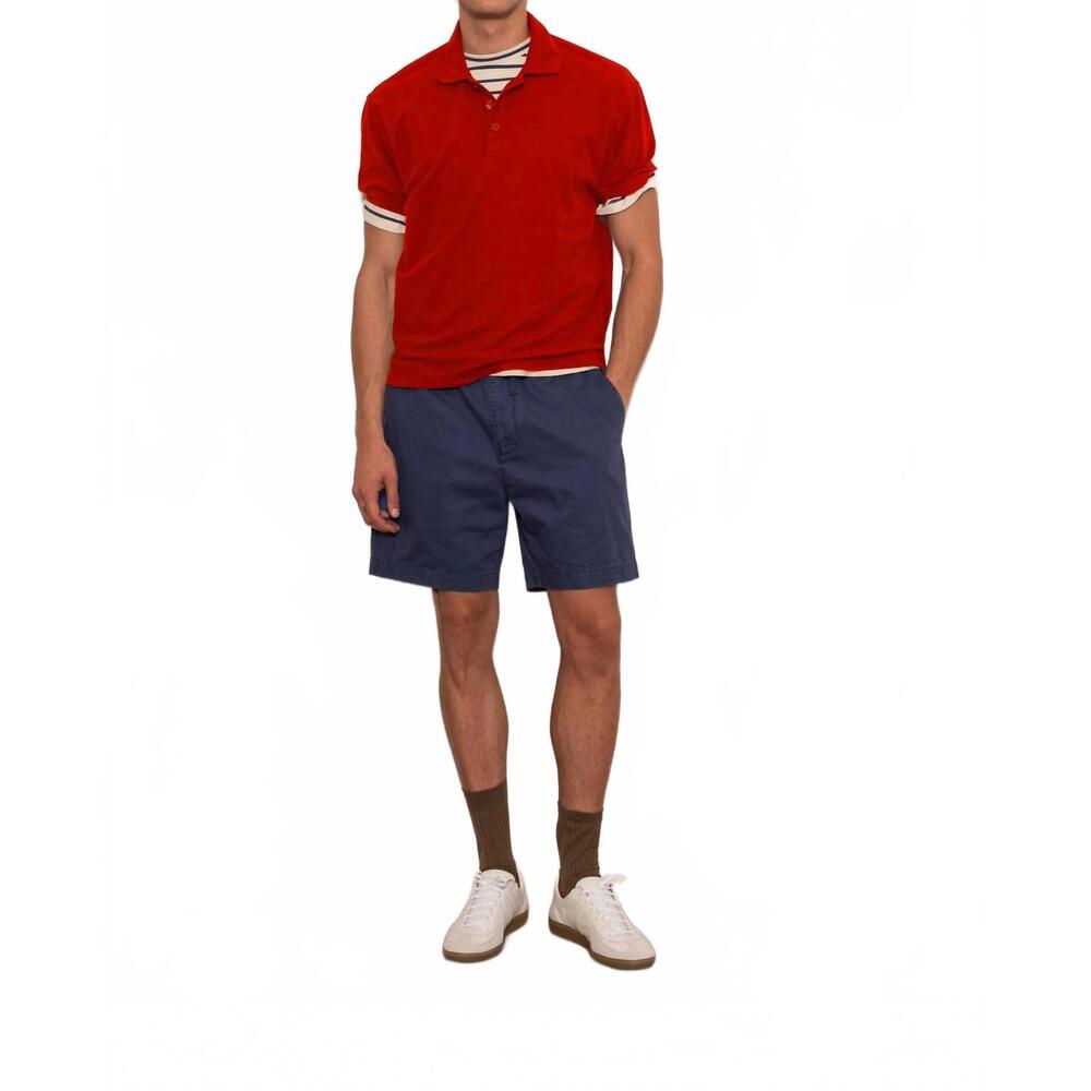 NEW ALEX MILL garment dyed polo in vintage red